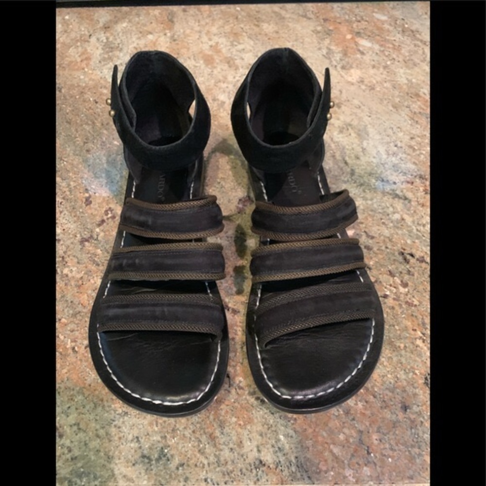 Bernardo leather and suade sandal